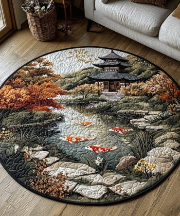 Celestial Pond Quilted Round Mat