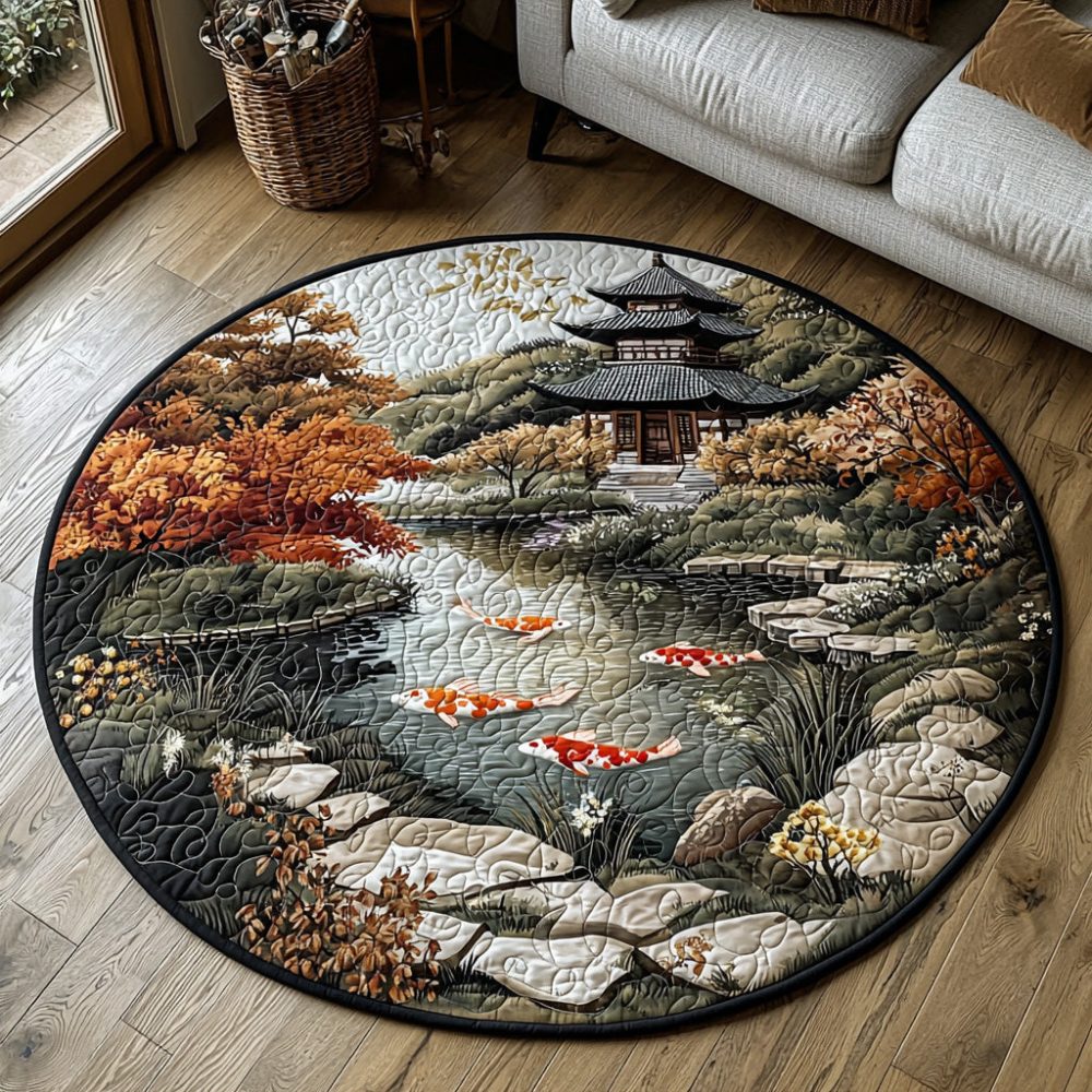 Celestial Pond Quilted Round Mat