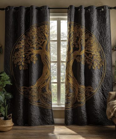 Celestial Tree Of Life Quilted Curtains
