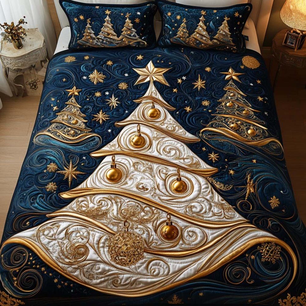Celestial Winter Glow 3-Piece Quilted Bedding Set