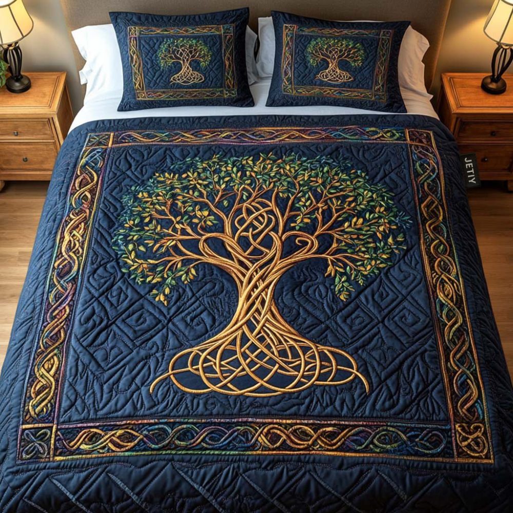 Celtic Roots 3-Piece Quilted Bedding Set