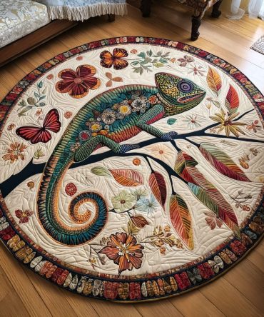 Chameleon Dreams Quilted Round Mat
