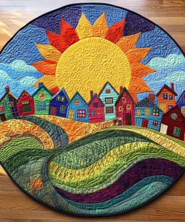 Charmed Hills Quilted Round Mat