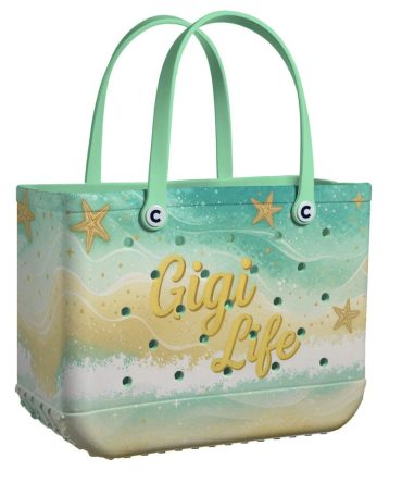Stylish 'Gigi Life' Beach Tote – Durable, Trendy Starfish Design, Perfect For Summer Adventures!