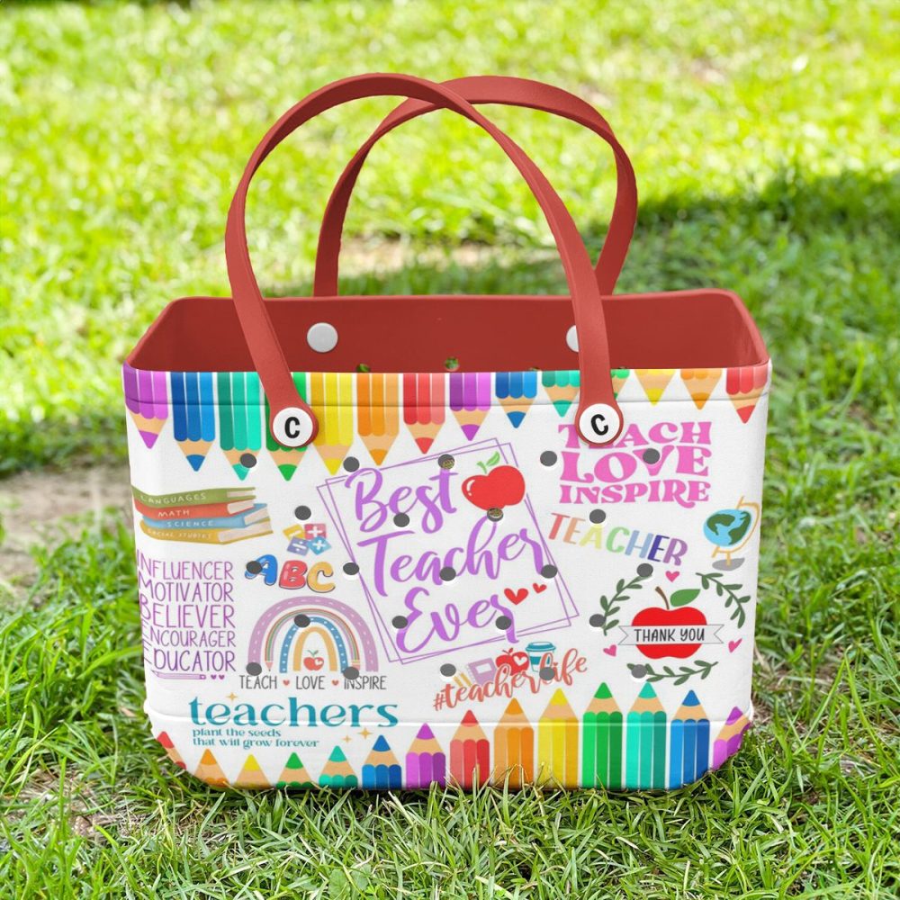 Bucket Tote Bag, Limited Edition Bogg Bag, Beach Bag Work Of Heart - Image 2