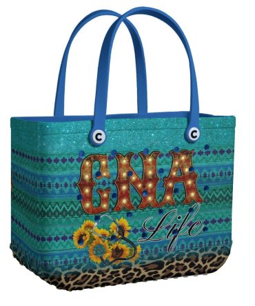 Stylish Cna Life Tote Bag – Colorful Pattern, Sunflower & Leopard Print – Perfect Gift For Nurses