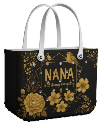 Stylish Nana Tote Bag – Elegant Floral Design, Perfect Gift For Grandmothers