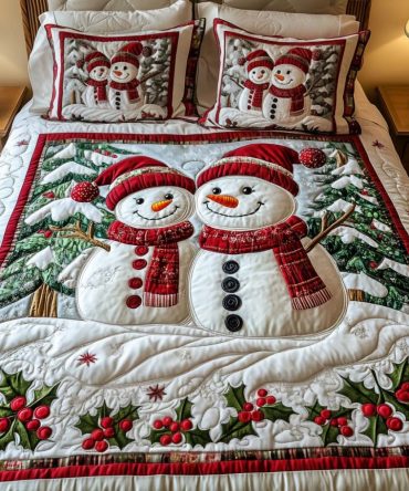 Cheerful Companions 3-Piece Quilted Bedding Set