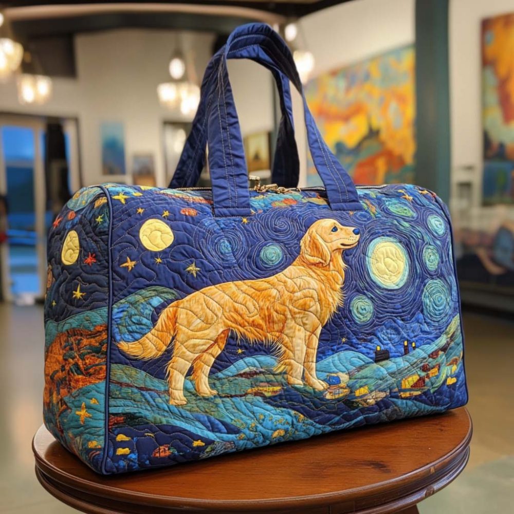 Cheerful Friend Quilted Duffle Bag