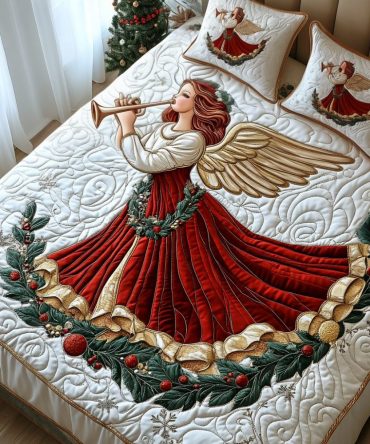 Cherished Christmas 3-Piece Quilted Bedding Set