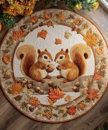 Chestnut Chaser Quilted Round Mat