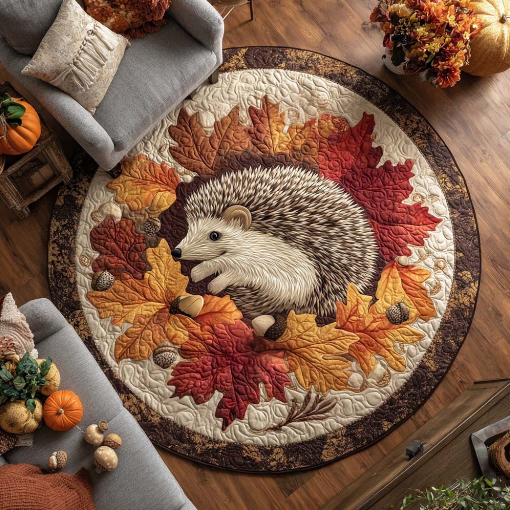 Chestnut Hug Quilted Round Mat