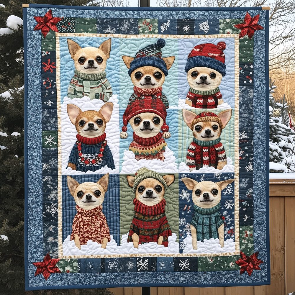 Chi-Mas Joyride Art Quilt Hanging