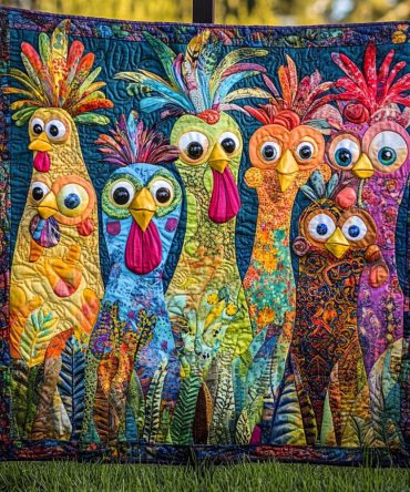 Chicken Shenanigans Quilted Blanket