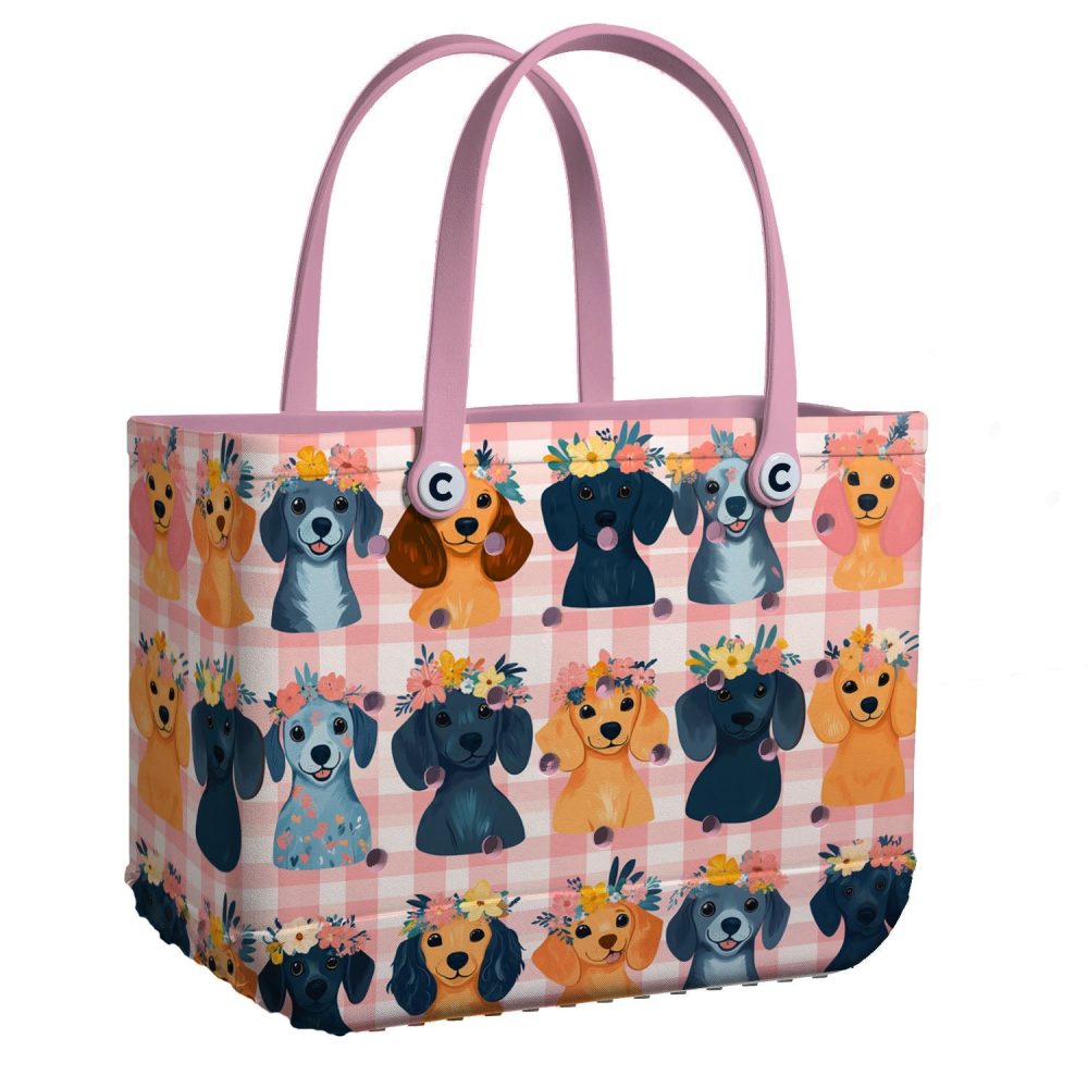 Bucket Tote Bag, Limited Edition Bogg Bag, Beach Bag Fluffy Florals