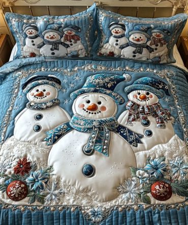 Christmas Blessings 3-Piece Quilted Bedding Set