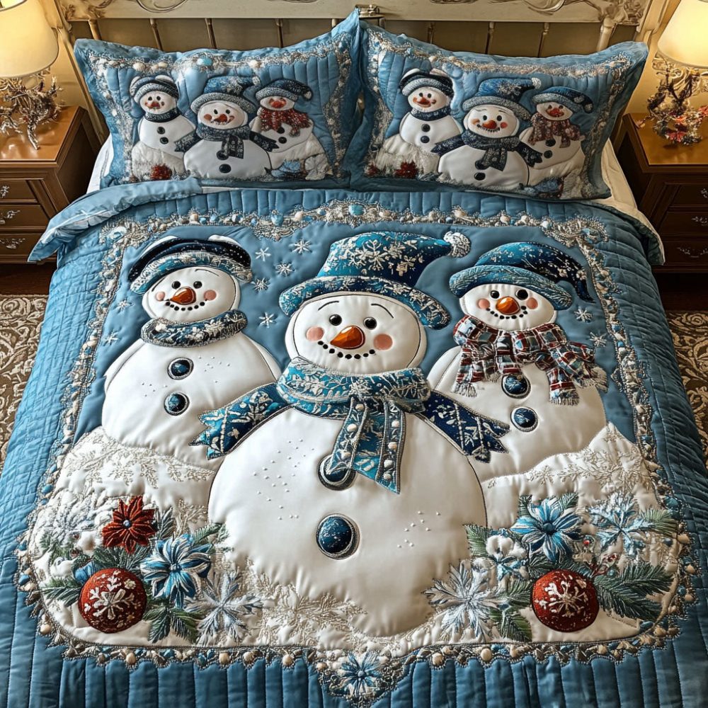 Christmas Blessings 3-Piece Quilted Bedding Set