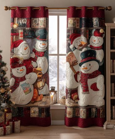 Christmas Blessings Quilted Curtains