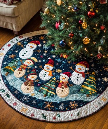 Christmas Carol Cover Quilted Round Mat