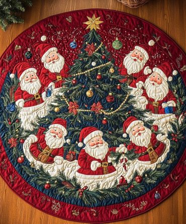 Christmas Eve Echo Quilted Round Mat
