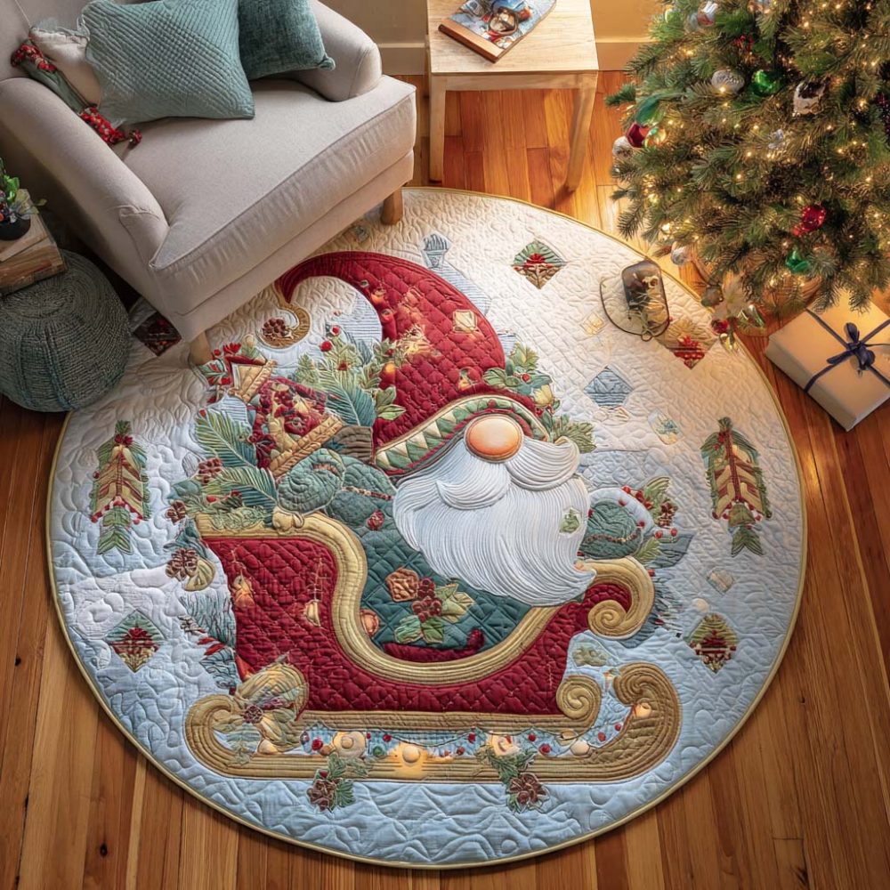 Christmas Glow Quilted Round Mat