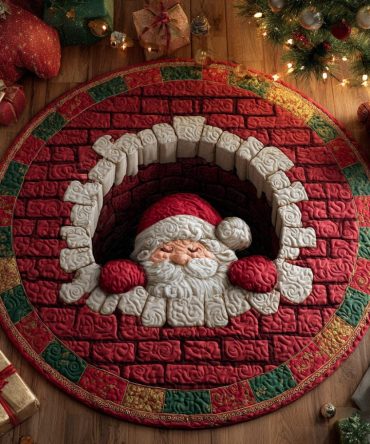 Christmas Haven Quilted Round Mat