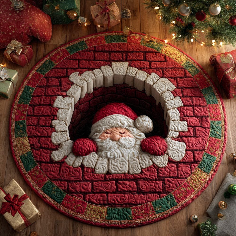 Christmas Haven Quilted Round Mat
