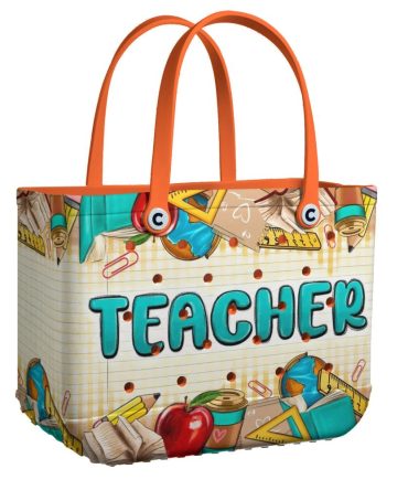 Colorful Teacher Tote Bag – Perfect Gift For Educators , Durable & Spacious School Accessories