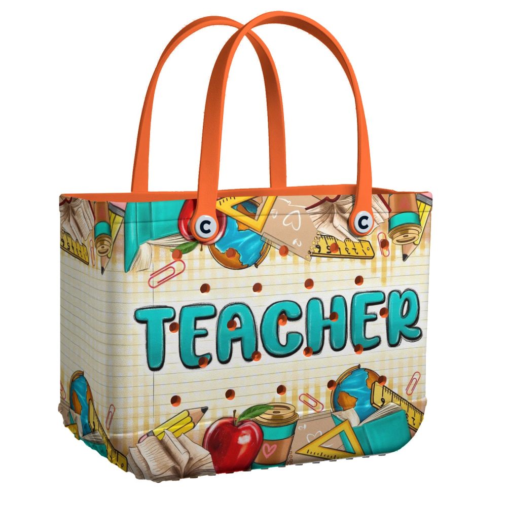 Colorful Teacher Tote Bag – Perfect Gift For Educators , Durable & Spacious School Accessories