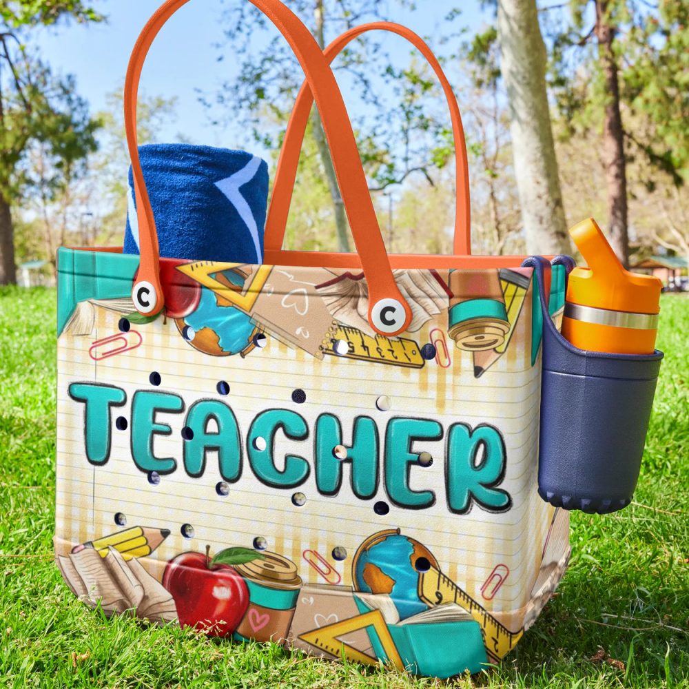 Colorful Teacher Tote Bag – Perfect Gift For Educators , Durable & Spacious School Accessories - Image 3