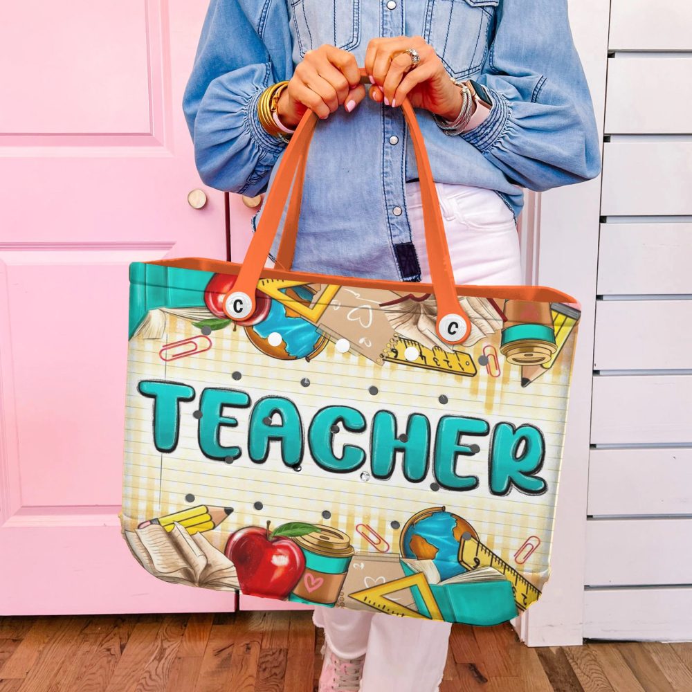 Colorful Teacher Tote Bag – Perfect Gift For Educators , Durable & Spacious School Accessories - Image 5