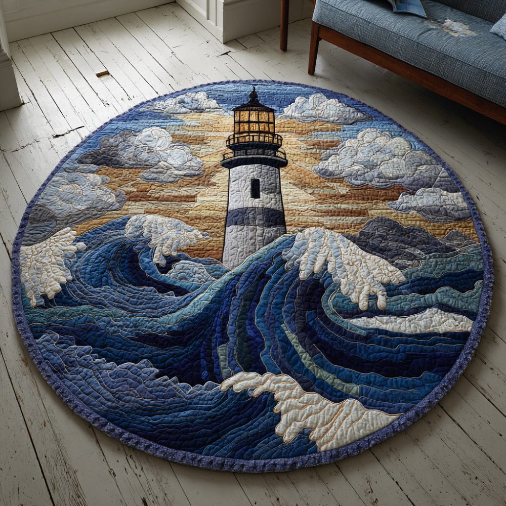 Clearview Lighthouse Quilted Round Mat