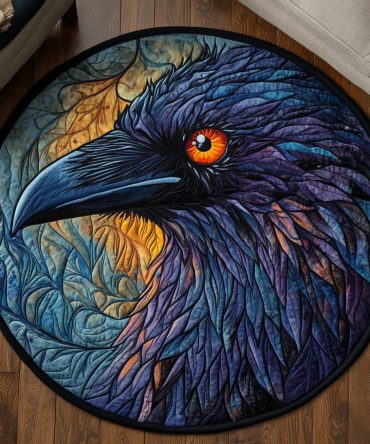 Clever Crow Quilted Round Mat