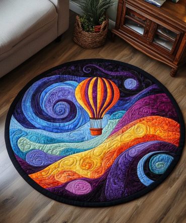 Cloud Drifter Quilted Round Mat