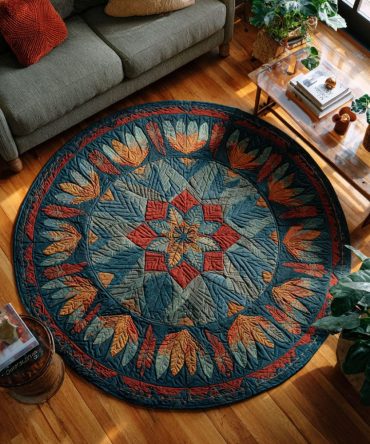 Cloudsong Quilted Round Mat