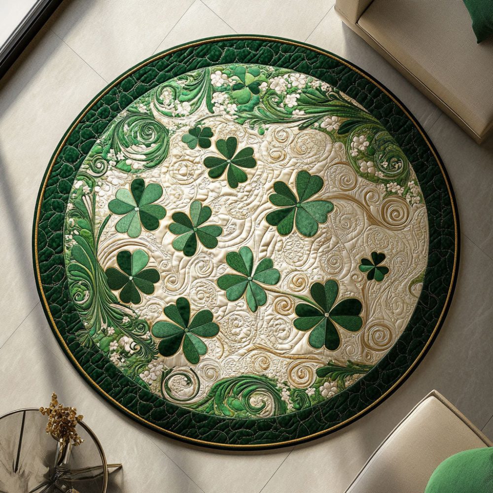 Clover Dreams Quilted Round Mat