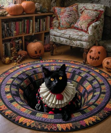 Clown Shadows Quilted Round Mat