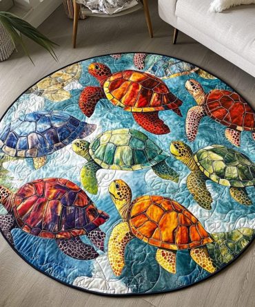 Coastal Calm Quilted Round Mat