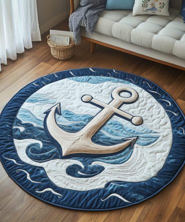 Coastal Charm Quilted Round Mat