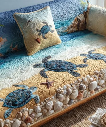 Coastal Charm Quilted Sofa Cover