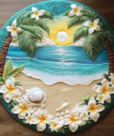 Coastal Dream Quilted Round Mat