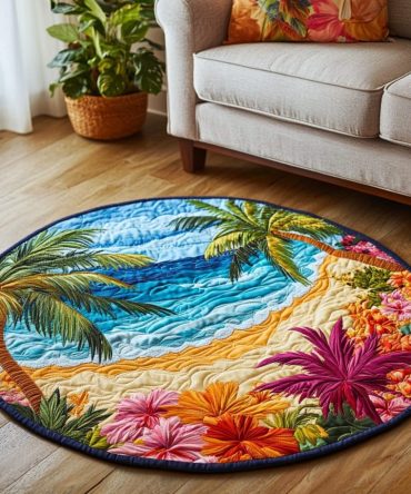 Coastal Dream Quilted Round Mat