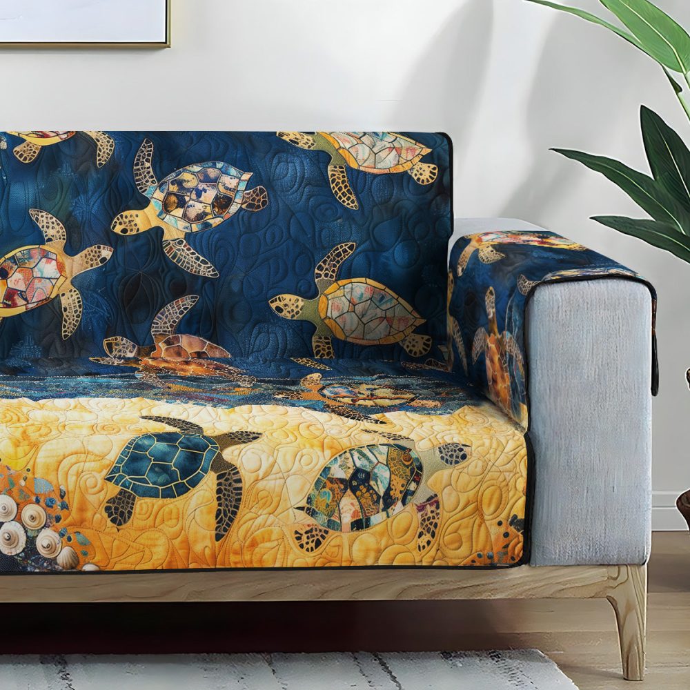 Coastal Dreams Quilted Sofa Cover - Image 5