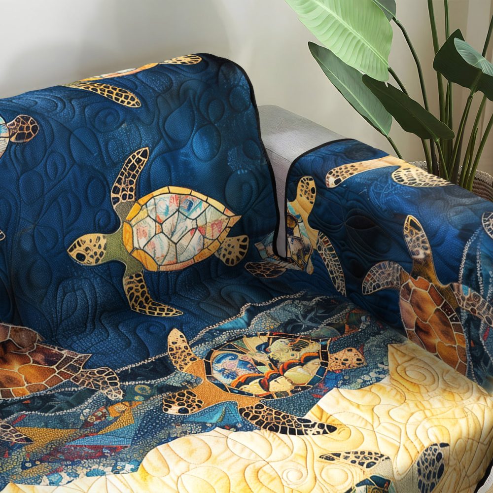 Coastal Dreams Quilted Sofa Cover