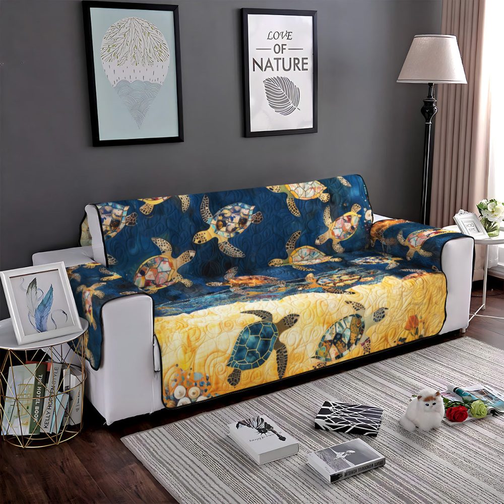 Coastal Dreams Quilted Sofa Cover - Image 4