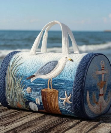 Coastal Gull Quilted Duffle Bag