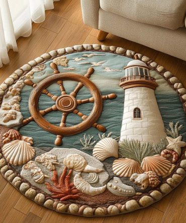 Coastal Keeper Quilted Round Mat