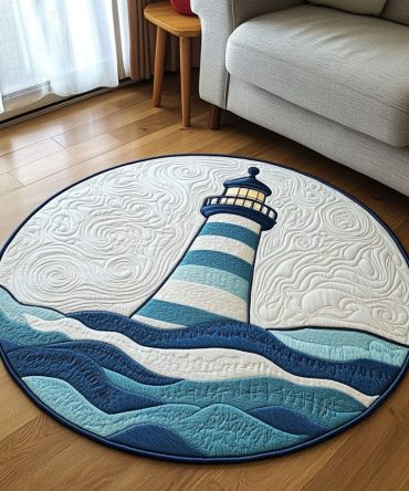 Coastal Serenity Quilted Round Mat
