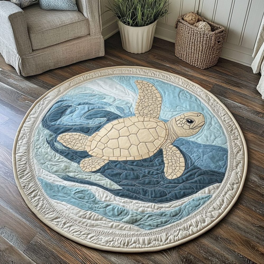Coastal Wanderer Quilted Round Mat