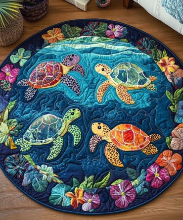 Coastal Wonder Quilted Round Mat